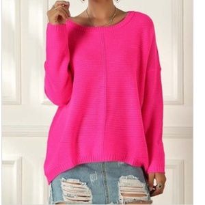 Fluorescent Pink Sweater